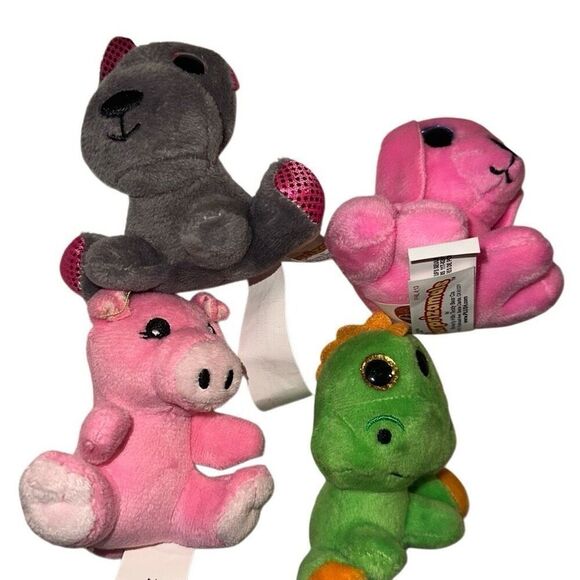 4 Surprizamals Pink Gray Green Stuffed Mini Plushie Toys Kids Small - Picture 2 of 5